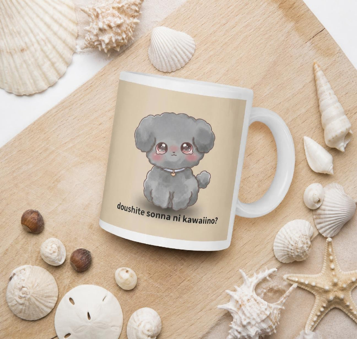 Bau Wan限定販売🛍️KAWAII黒色トイプードルのマグカップ
